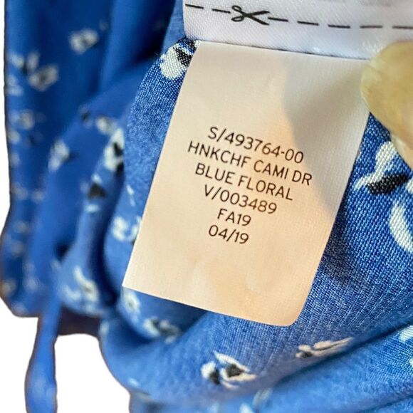 Gap NWT Sz S Blue Liberty Floral Skinny Straps Flowy Boho Maxi Summer Dress - Picture 6 of 7